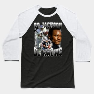 Bo Jackson Bo Knows Signature Vintage Legend Baseball Football Bootleg Rap Graphic Style Baseball T-Shirt